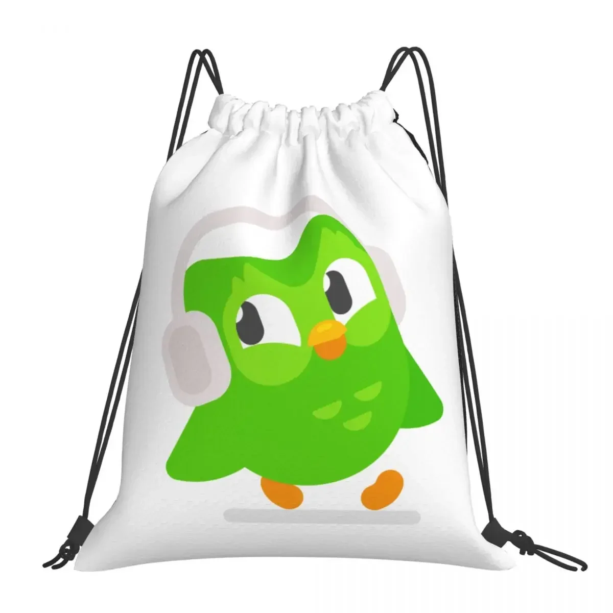 

Duolingo Owl Duo 5 Backpacks Multi-function Drawstring Bags Drawstring Bundle Pocket Sports Bag BookBag For Man Woman School