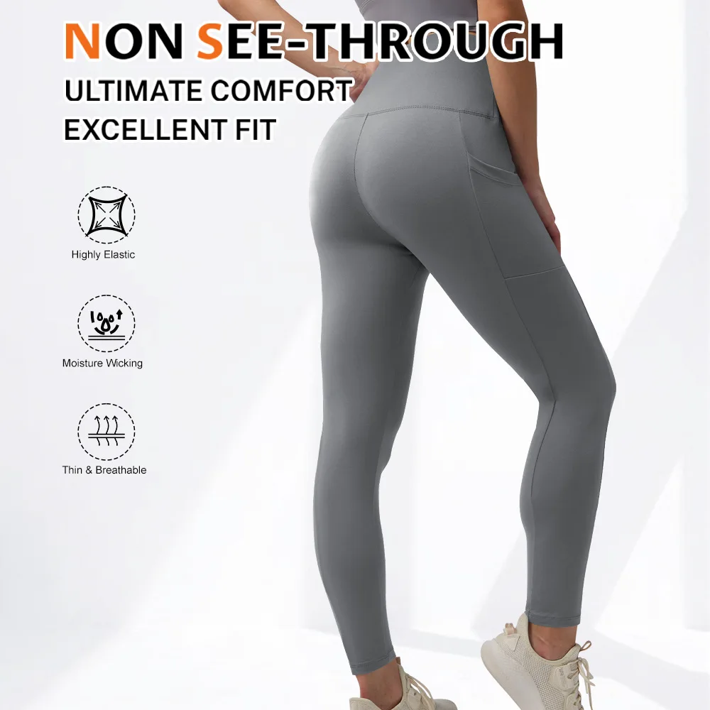 

Европейские и американские бархатные штаны для йоги, женские осенние и зимние теплые карманные спортивные леггинсы для фитнеса и велоспорта