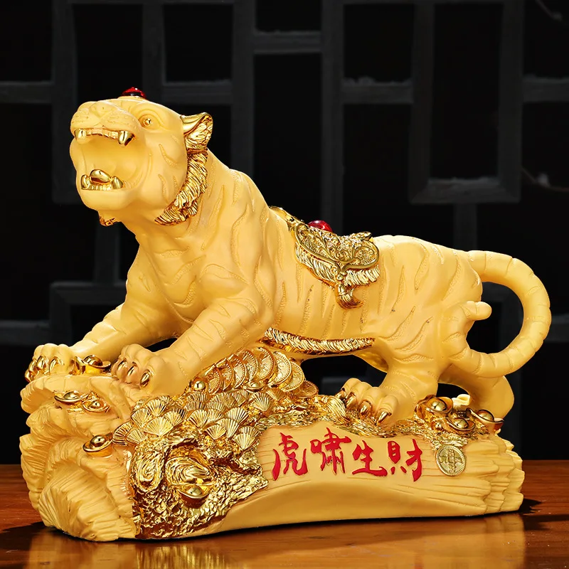 

Fengshui Resin Tiger Decoration Zodiac Tiger Lucky House Home Living Room Tv Cabinet Wine Cabinet Decor Housearming Gifts