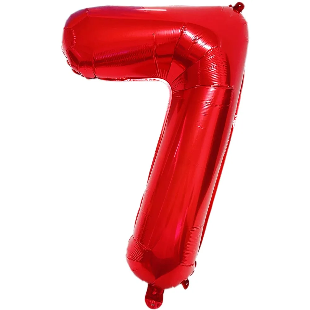 Multi Color Large Numbers 7 Balloon 32Inch 1 2 3 4 5 6 7 8 9 Birthday Ball Red Digit Bachelorette Balloons Figure Golob Balloons