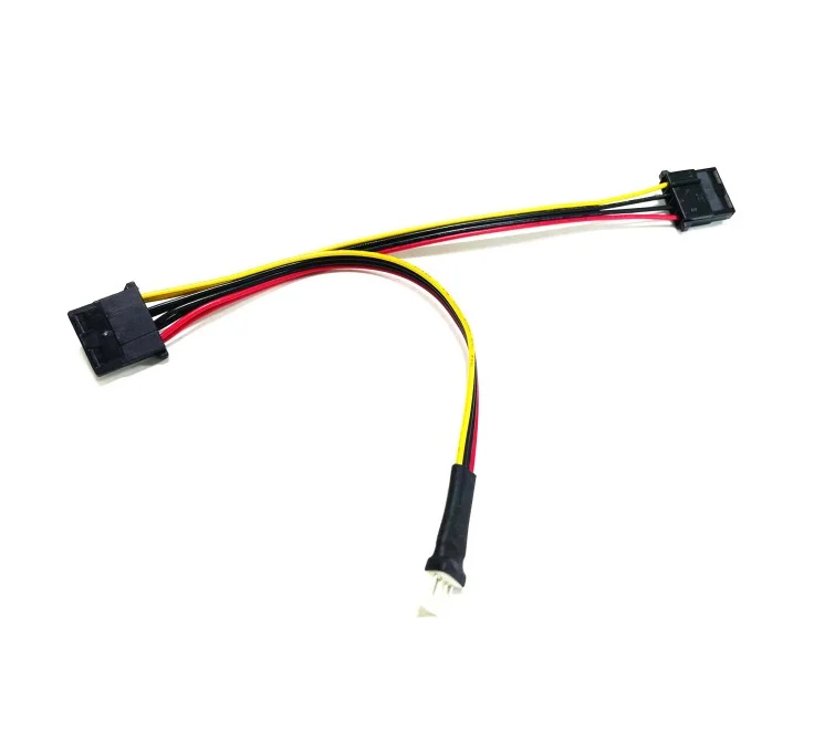 Fee Shipping samll 4pin Male to Dual 4pin IDE Female Hard Driver Floppy Power Adapter Cable 20cm 200pcs/lot