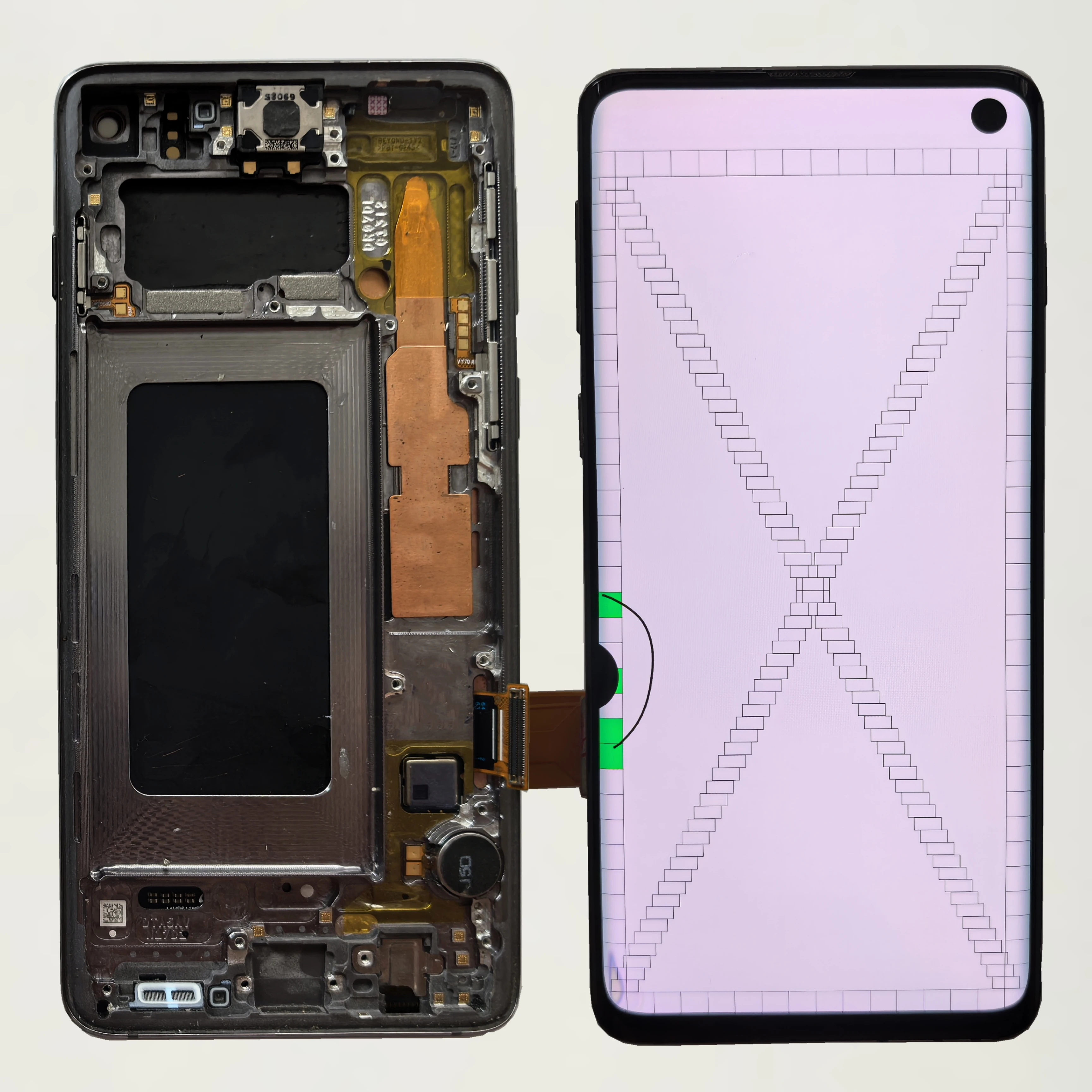 6,1" S10 z wyświetlaczem LCD z efektem cienia i linii, do oryginalnego wyświetlacza Samsung S10 LCD G973F G973 G973N G973U, zestaw ekranu dotykowego z digitizerem. — zdjęcie produktu 4