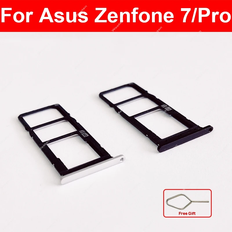 SIM Card Tray For Asus Zenfone 7 7 Pro ZS670KS ZS671KS   Card Tray Reader Adapter Sim Card Tray Slot Holder Replacement