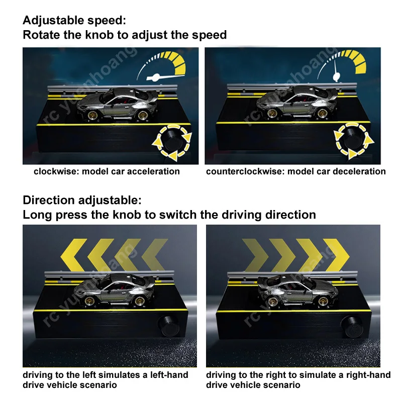 1PCS Dynamometer Modell 38mm-51mm Einstellbare Radstand Straße Szene Desktop Display-ständer für 1/64 Skala fahrzeug Dynamische Ausstellung