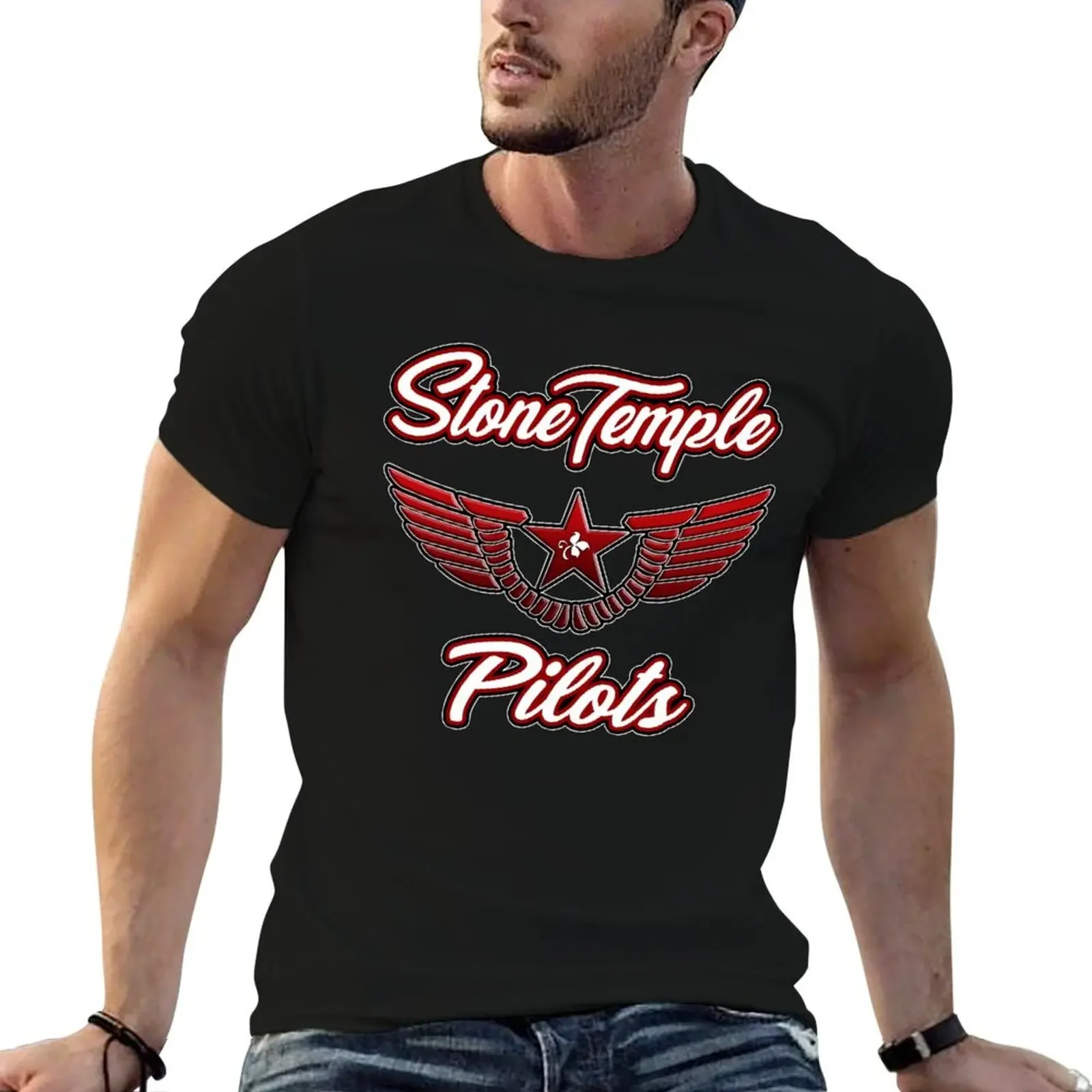 

STP Stone Pilots T-Shirt football t shirt vintage graphic tee shirts men