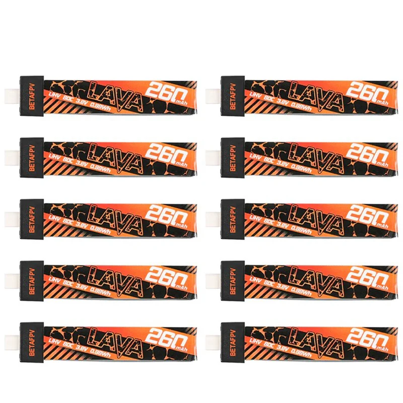 Pack De 5 Baterías BETAFPV LAVA II 1S 280mAh 95C LiHV Con Conector BT2.0 – Compatibles Con Drones Tiny Whoop Como Air65 Y Meteor65 Pro 5 Unidades Conector Original