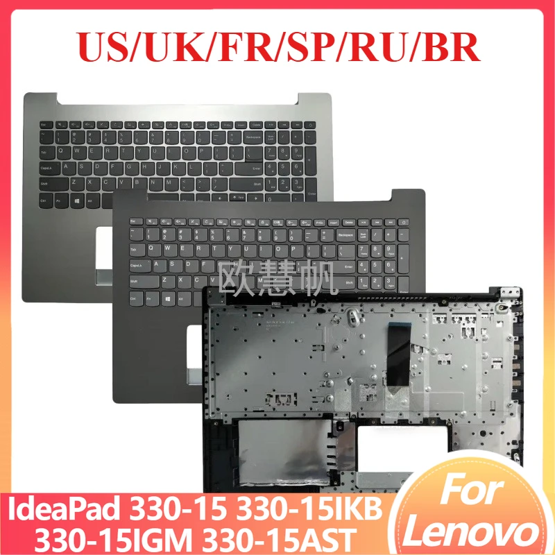 Новинка M для Lenovo IdeaPad 330-15IKB 330-15IGM 330-15AST 330-15, испанский/русский/американский/французский чехол с клавиатурой для ноутбука, упор для рук