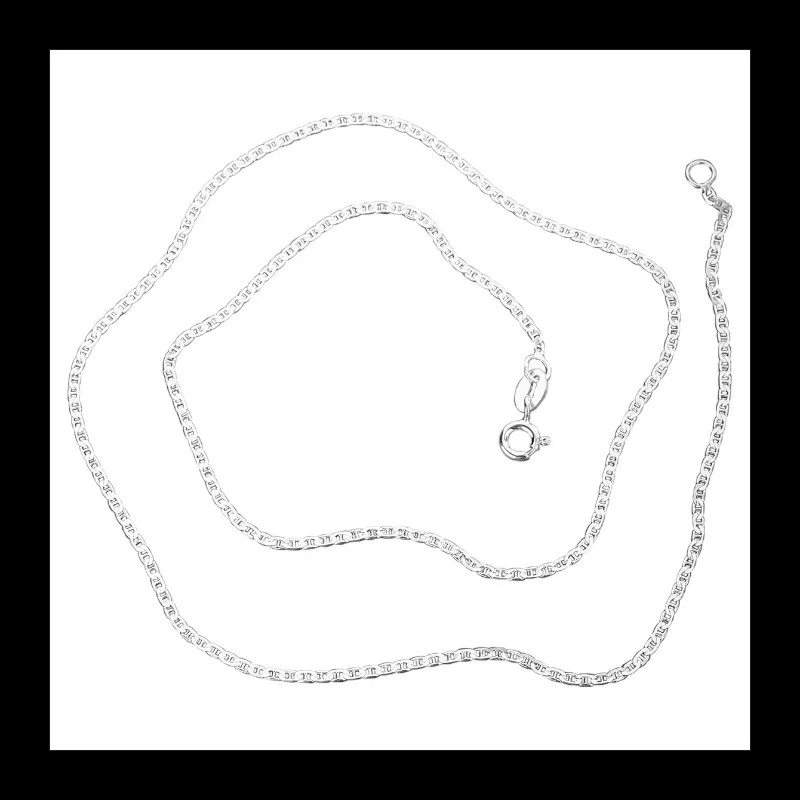 S925 الفضة قلادة جديدة بسيطة شكل سلسلة مزاجه المألوف الفضة الخفيفة الفاخرة الراقية قلادة المرأة