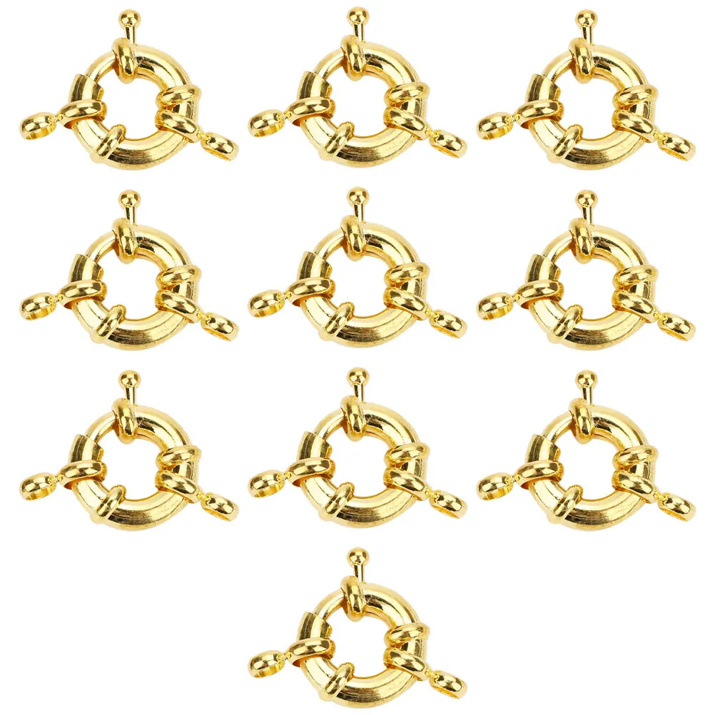 

10 pcs Q Shape Hand Chain Connect Buckle 4 Holes Copper Diy Bracelet Clasps For Jewelry Making Golden 13Mm Multi Chain