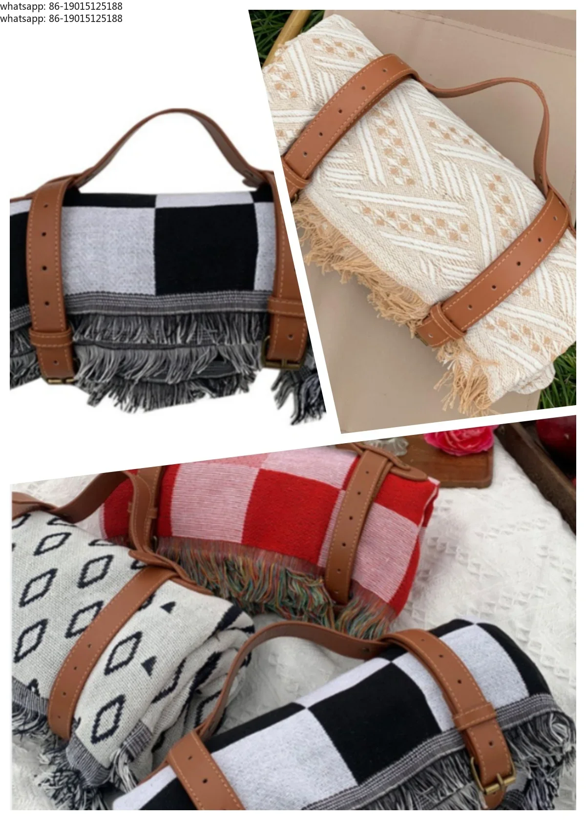 

2025 new collection Picnic mat Bohemia outdoor camping beach thickened tabletop lawn floor mat blanket ins wind flow su