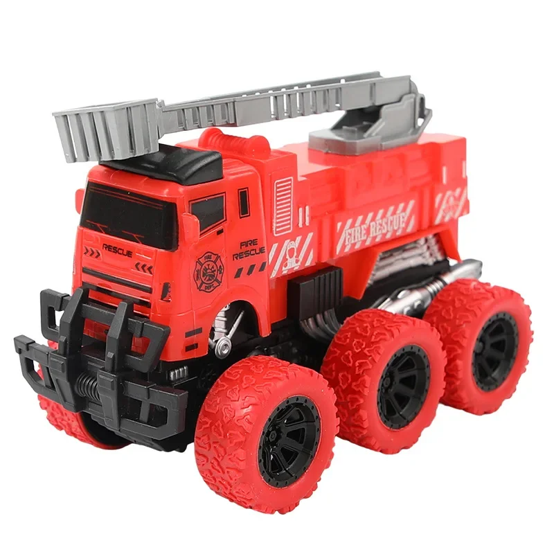 Modèle de camion de pompiers à spray pour enfants, voiture à dos côtelé, voitures à inertie, modèle de véhicule AtlanVehicle, cadeau pour garçon, jouets pour enfants