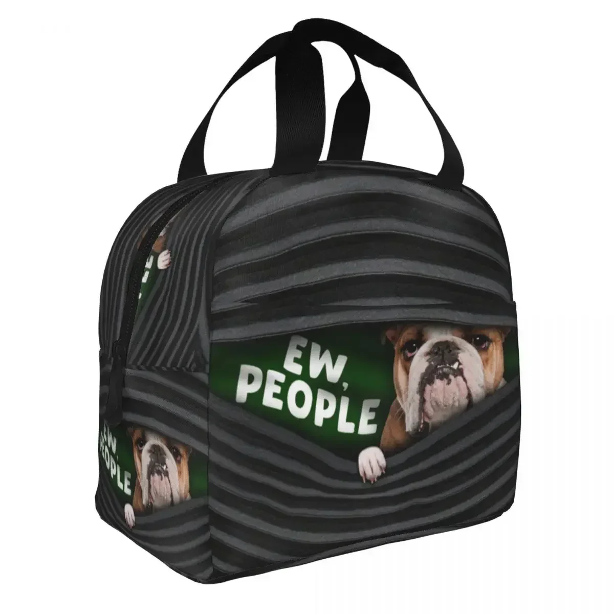 

Bulldog Dog Face Insulated Lunch Bag Thermal Bag Lunch Container Animal Dogs Large Lunch Box Tote Food Handbags Beach Picnic