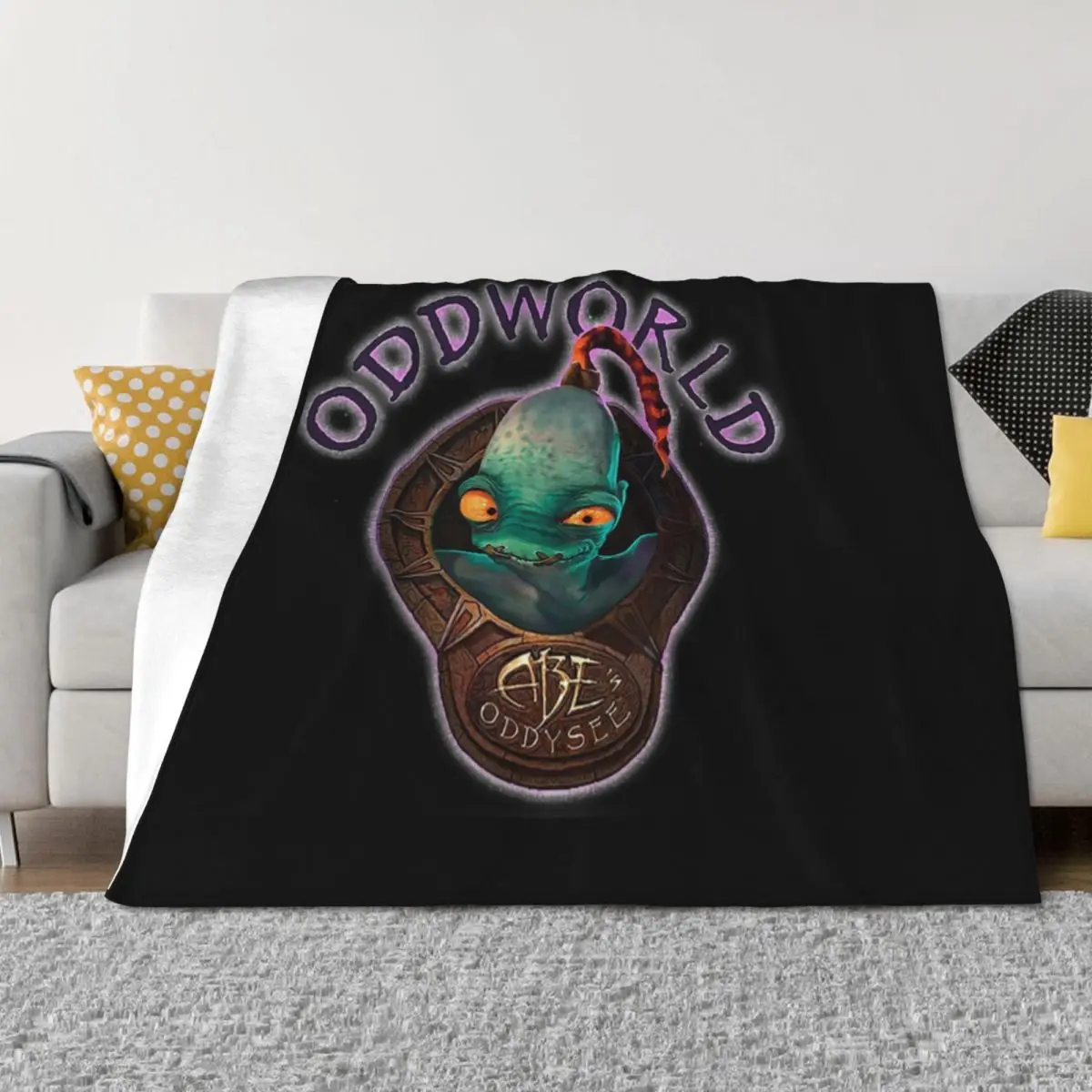 

Abe's Oddworld Classic Throw Blanket Loose Beautifuls Luxury Throw Thermal Blankets