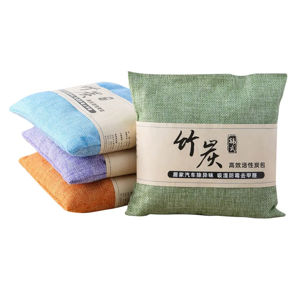

4 Pcs Aromatherapy Removal Bamboo Charcoal Bag Deodorizer Linen Car