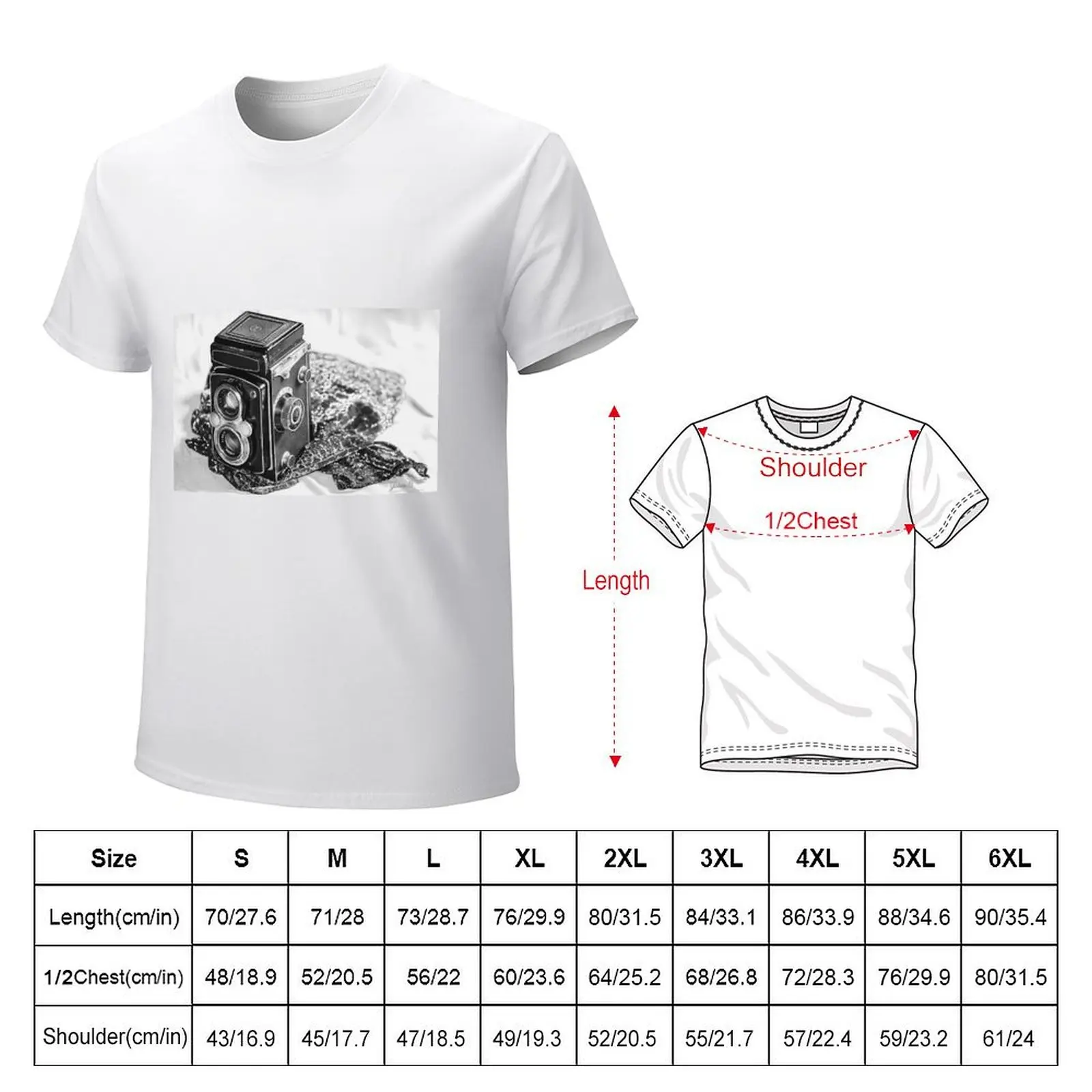 vintage camera T-Shirt shirts graphic tees sports fans Short sleeve tee T-shirt men