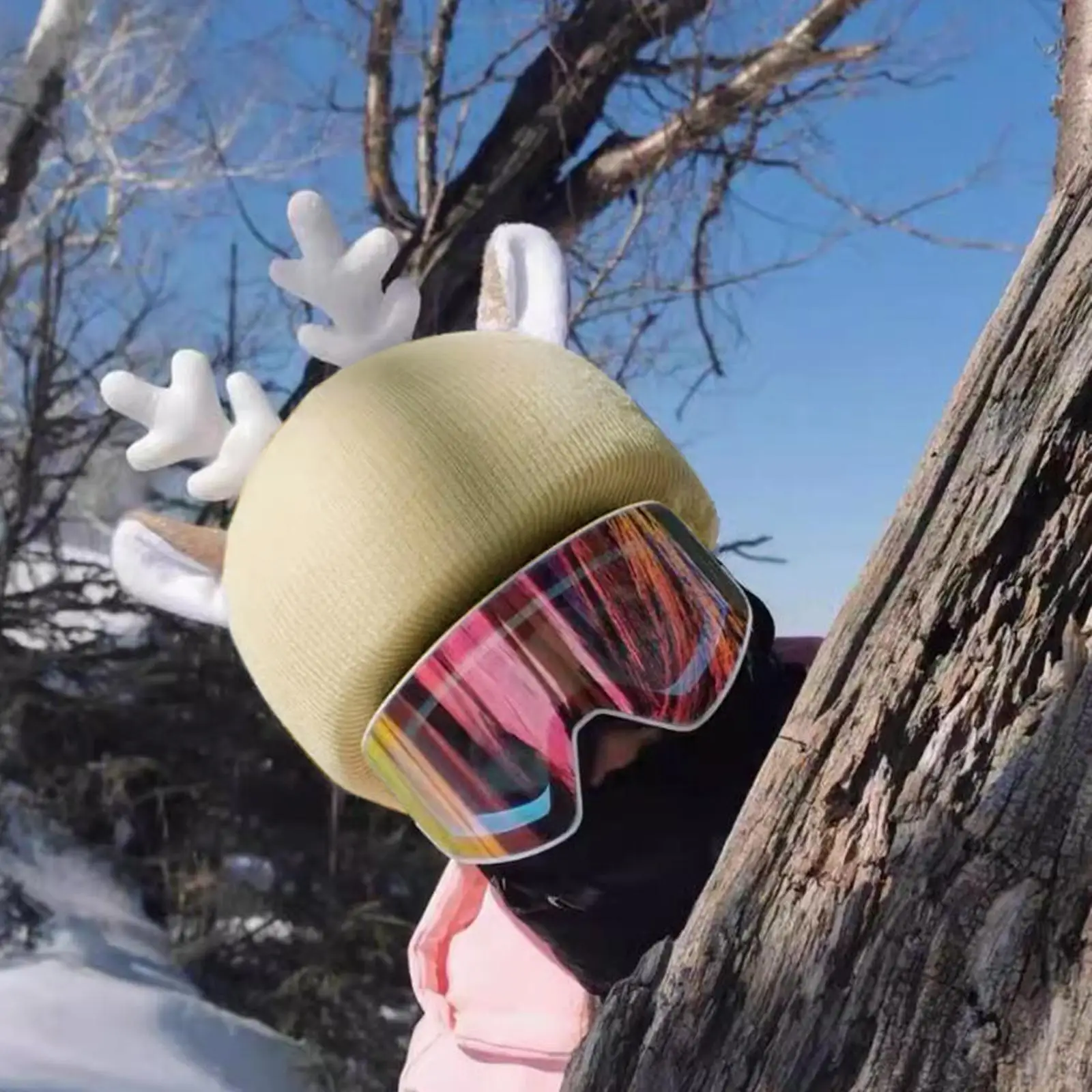 

Ski Helmet Cover Sports Decor Comfortable Decorative Ski Helmet Decoration for Bicycle Skating Snowboarding Riding Double Board