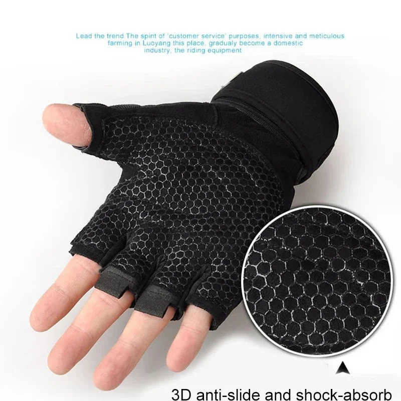 Clearance Gym Fitness Heavyweight Training Gloves Men Women Body Building Half Finger Non-Slip Gloves Wrist Weightlifting Sports