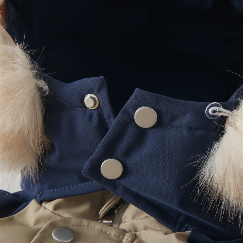 Winter-Baby-Overall, warm, dick, für Jungen, Skianzug, plus Samt, Kinderkleidung, winddicht, Kinder-Schneebekleidung, 1–5 Jahre – Detail 6