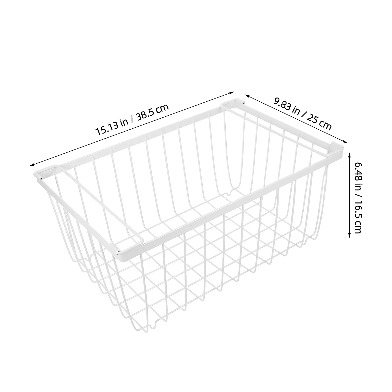 صندوق منظم للفريزر، سلة سلكية معدنية، مقابض قابلة للطي، صندوق عميق، حاوية تخزين للثلاجة قابلة للتكديس، سهلة الوصول