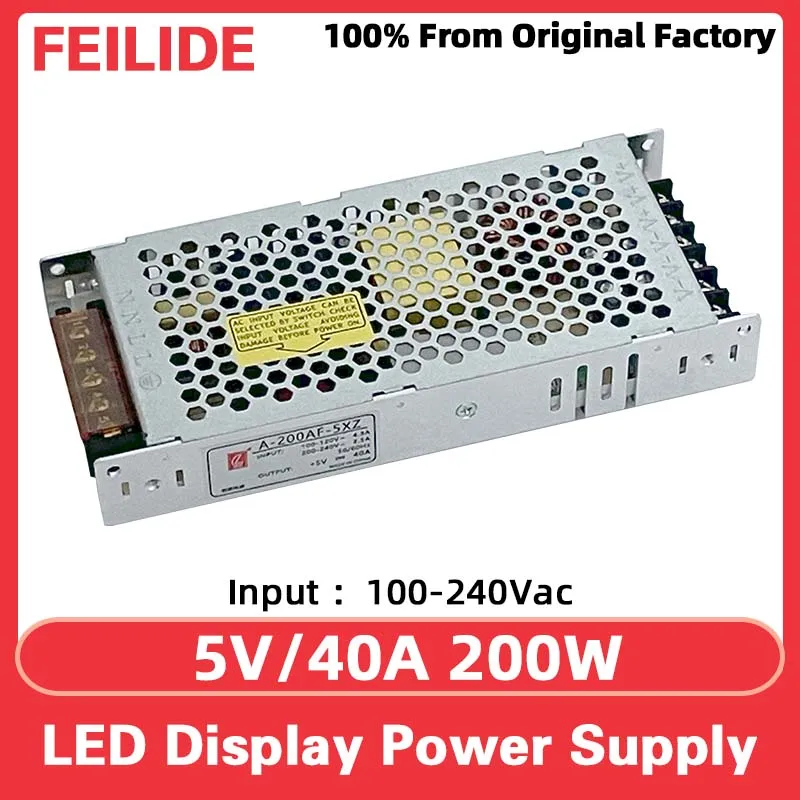 Chuanglian A-200AF-5XZ Full Color LED Display Screen Power Supply 100/220V Dial Code Conversion 5V40A Power Supply
