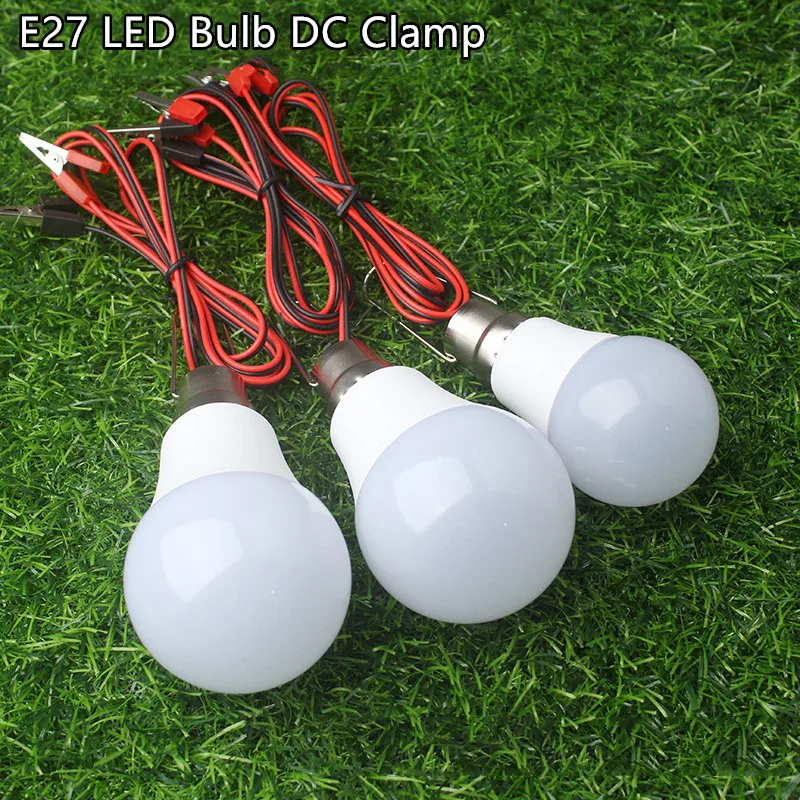 3W 5W 7W 9W 12W 15W 18W LED DC 12-85V Bulb with 1.2m Wire Screw-on Low-Voltage Battery Dedicated dc 12 Volt Lampada For Home