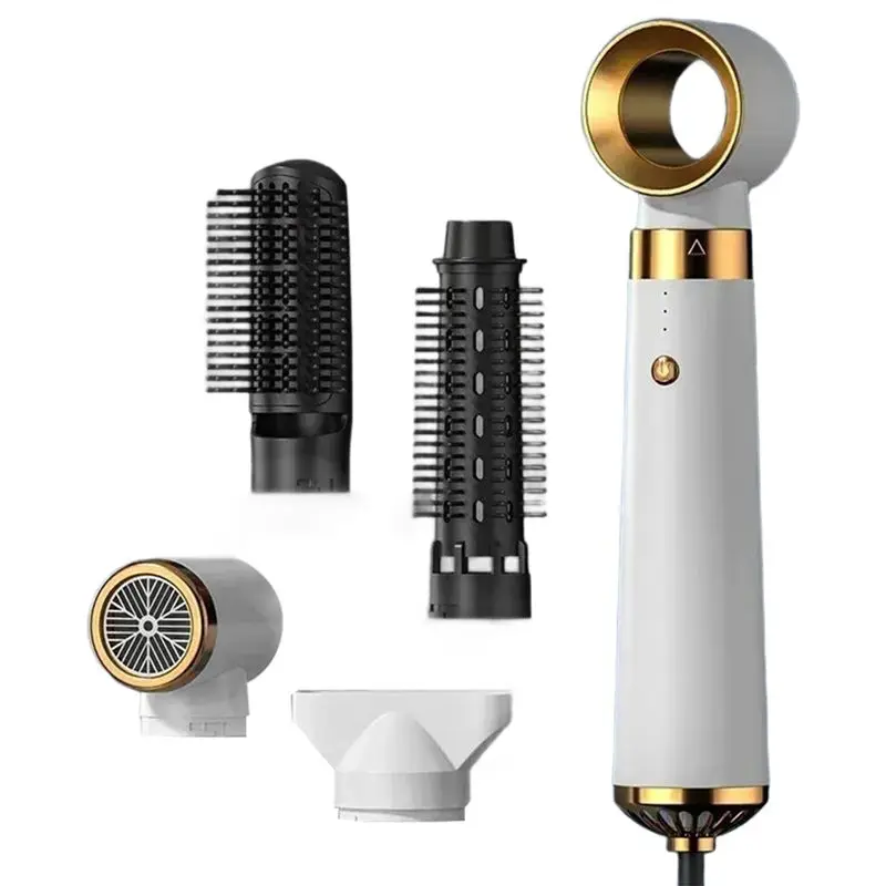 L65A-US Plug Multifunction Hair Dryer 5 In 1 Hot Air Comb Automatic Curling Rod Straight Hair Comb Hair Dryer Style Tool Fast Dr