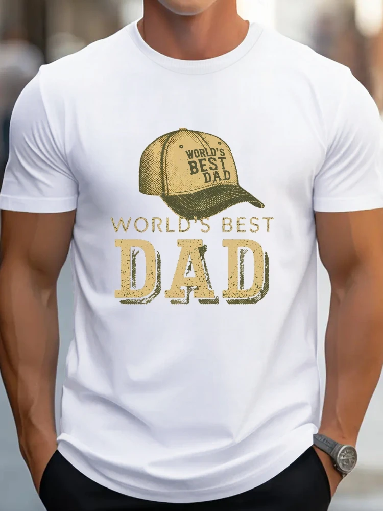 

Men's retro G500 100% cotton T-shirt with "Best Dad in the World" graphic.