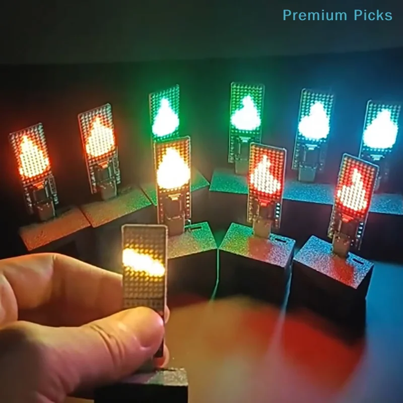 portableFlicker Flame LED Candle Lamp 8 Modes USB Rechargeable Electronic Light for Hotel Lobby Corridor Decor
