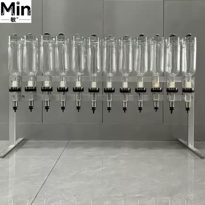 Gold Stand Perfume Bar Dispenser Holds 5-12 Bottles 375ml 500ml for Wedding Decoration Scent Experience
