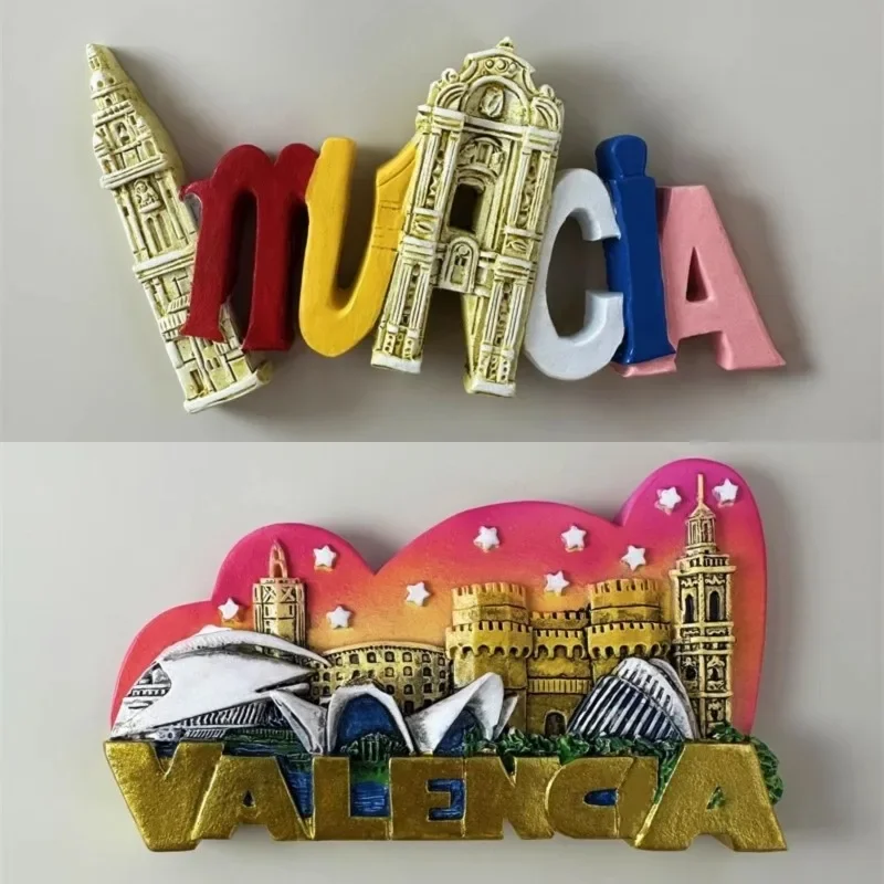 Spain Souvenirs Mallorca Valencia Fridge Magnets Home Decor Gran Canaria Huerta de Murcia Fridge Stickers Wedding Gifts