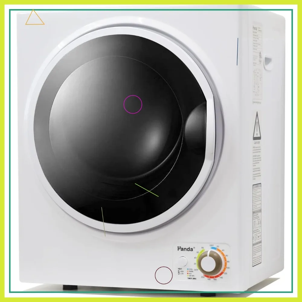 

Portable Compact Clothes Dryer 1.5 cu.ft 850W Stainless Steel Tub for Apartment Dorm Small Loads