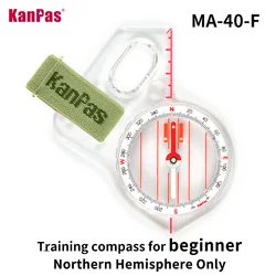 Kanas-brújula básica para entrenamiento, accesorio para el pulgar, solo para el Hemisferio Norte, MA-40-F