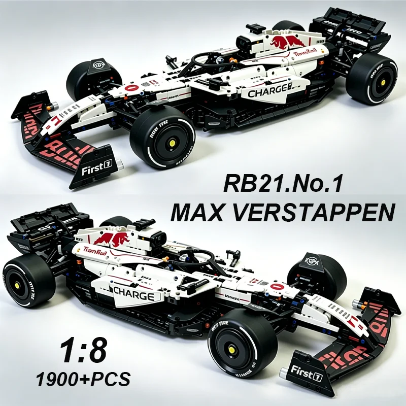 2026 NUEVO MK6025 Coche Deportivo Clásico de Alto Rendimiento con Más de 1900 Piezas RB21 Blanco, Bloques de Construcción MOC, Modelo de Ensamblaje DIY, Juguete de Regalo para Niño