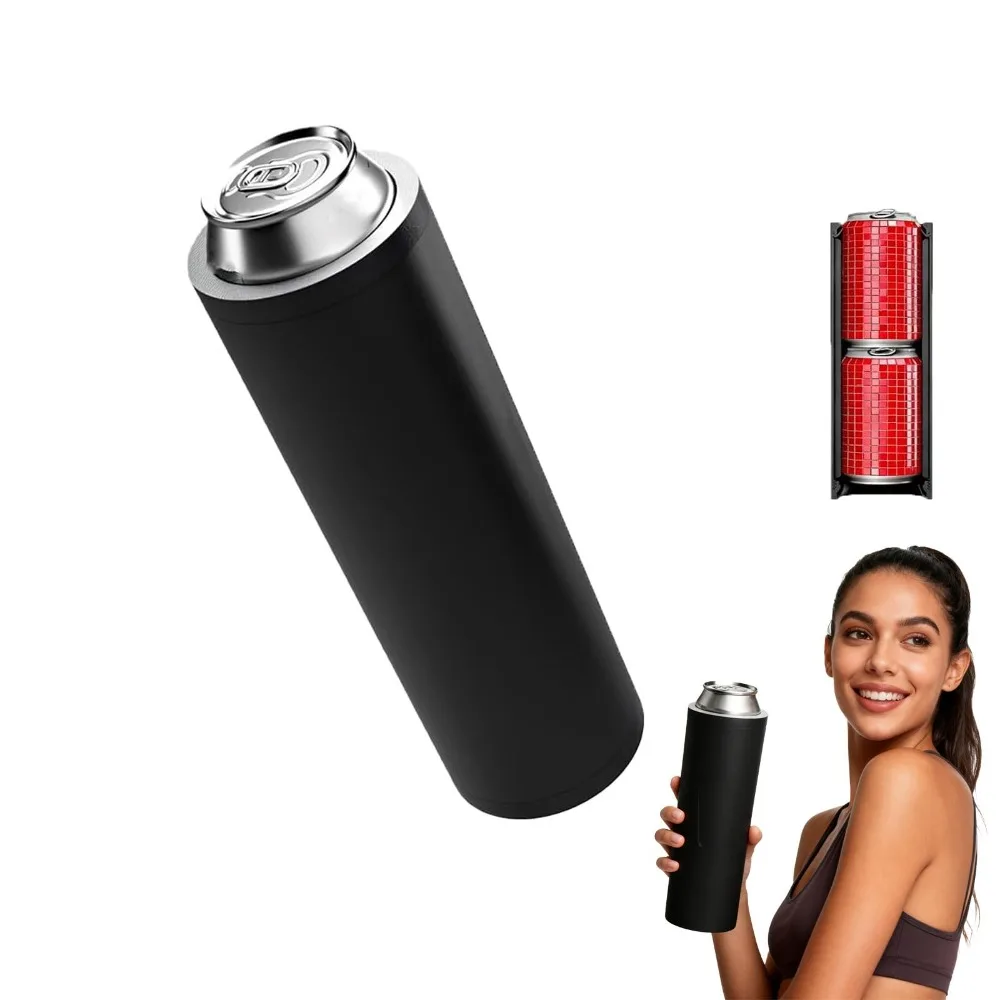 12oz Capacity Double Reload Can Holder Slim Portable Insulation Sleeve Ultra Chill System Easy To Hold Beverage Cans Holder
