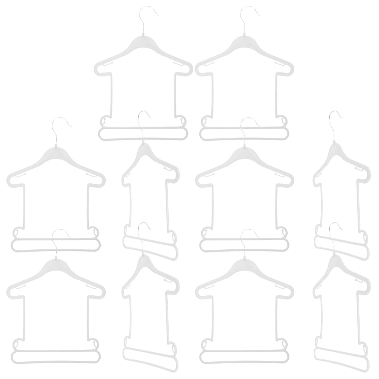 

10 Pcs Children's Suit Hanger Plastic Infant Hangers Kids Toddler Clothes Baby for Closet Swimsuit Clothing