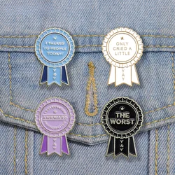 Introvert Award Enamel Pins Custom Conversation Awkward Only Cried A Little Brooch Lapel Badge Fun Jewelry Gift Drop Shipping