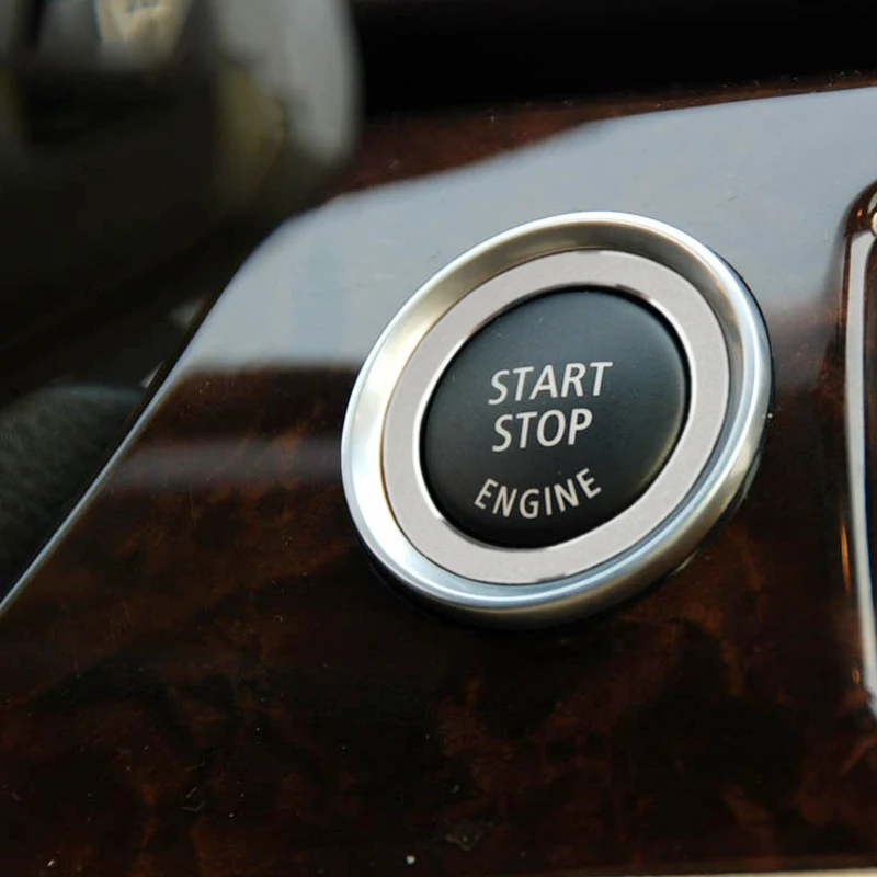 For BMW E90 E92 E93 3 Series 318 320 325i 2005-2012 - Aluminum Alloy Start Stop Ring Trim, Scratch-Resistant