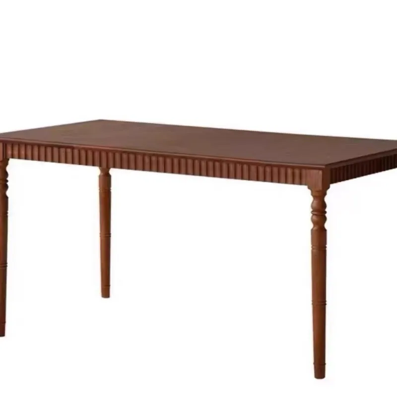 Factory Direct 2026 Light luxury minimalist French solid wood restaurant table and chair combination new Chinese retro high-end