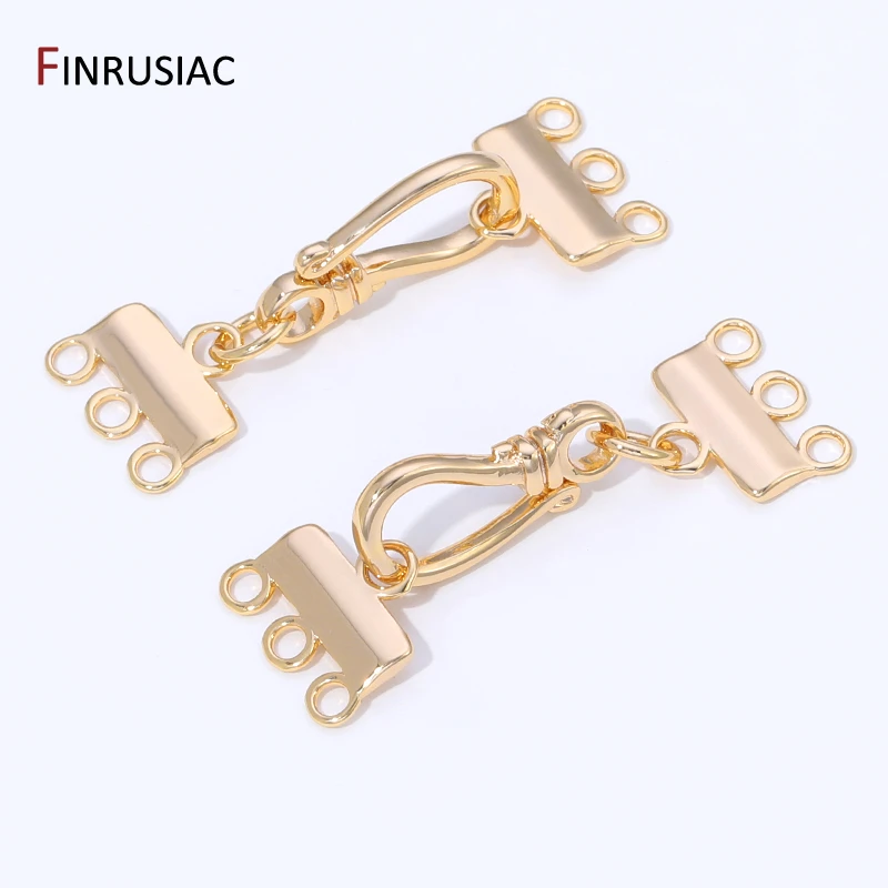 14K Gold Plated Brass Pearl Clasps Connector Hooks For Jewelry Making, Clasps For Bracelet,DIY Jewelry Making Accessories