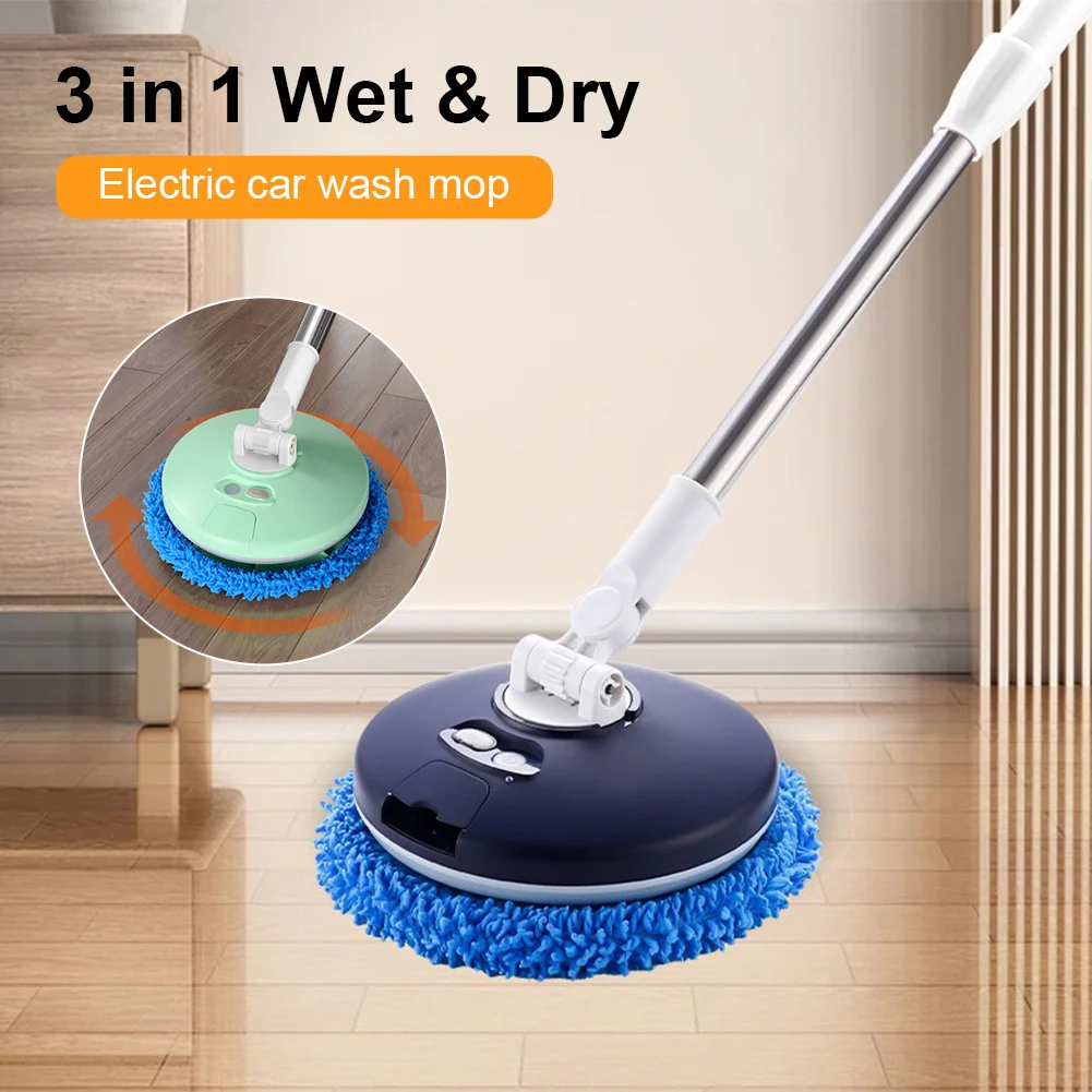 Wireless Electric Spin Mop Cleaning Machine Automatic 3 in 1 Wet & Dry Home Cleaner Car Glass Ceiling Door Windows Floor Cleaner