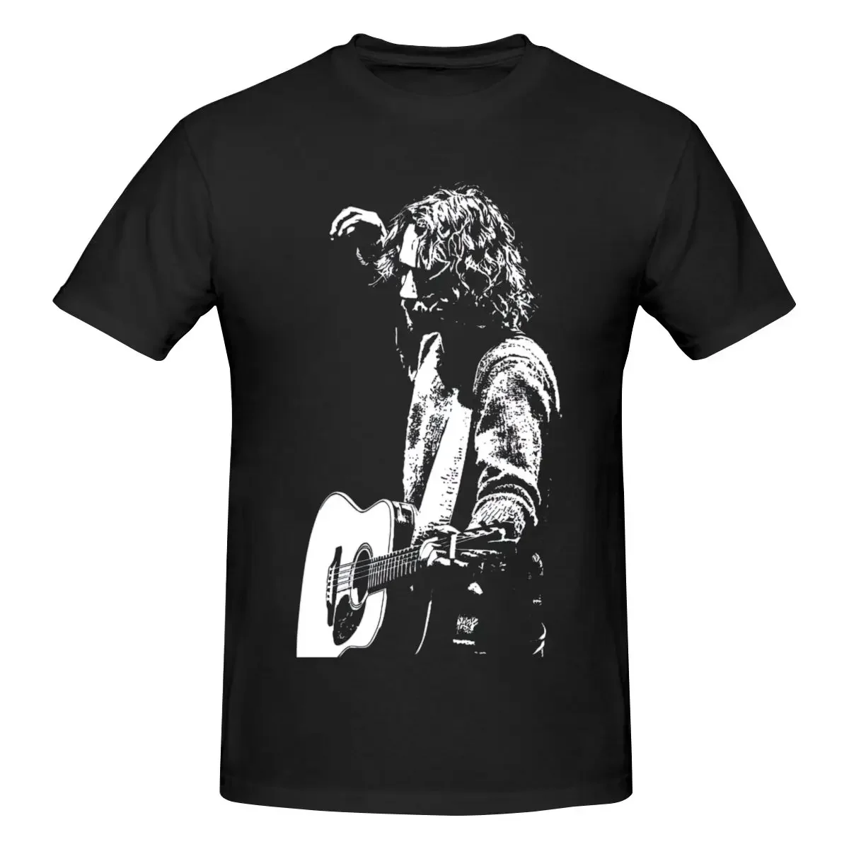 Chris Cornell Camisetas Homens Mulheres Camiseta de Algodão Puro Gola Redonda Camisetas Manga Curta Tops Roupas Plus Size