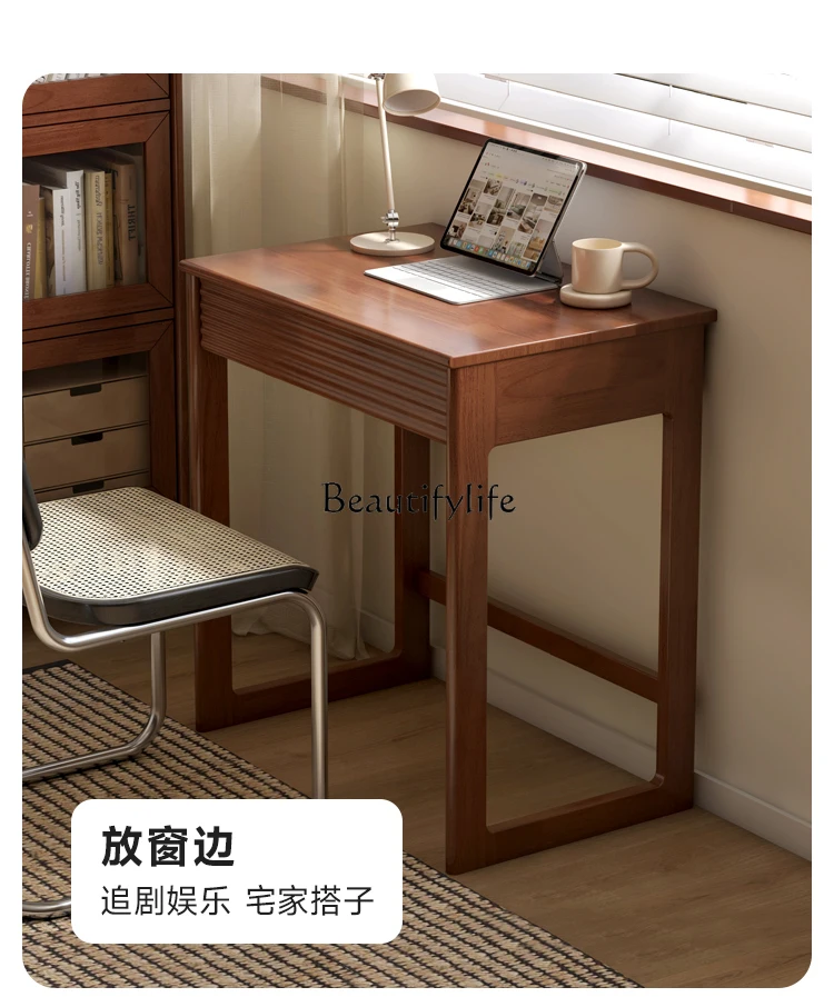 Solid wood bedroom makeup table small size writing office computer desk