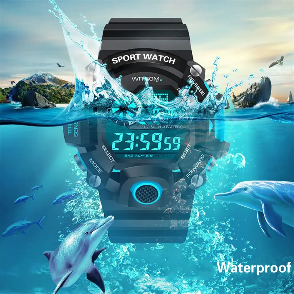 Multifunction Mens Walking Digital Watches Luminous Watches Boys Watches Sport Wrist Watch