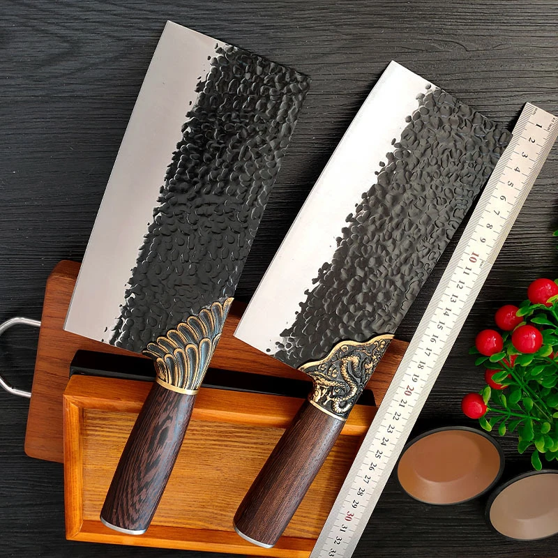 

Traditional Chinese Kitchen Knife Chef Slicing Cleaver Knives Stainless Steel Sharp Wood Handle Chopping Knife Cooking Tools