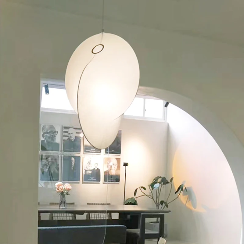 

Japanese Wabi Sabi Silk Pendant Lights Stairs Loft Light Dinning Room Decor Suspend Indoor Lighting Led Chandelier Lamp Fixtures
