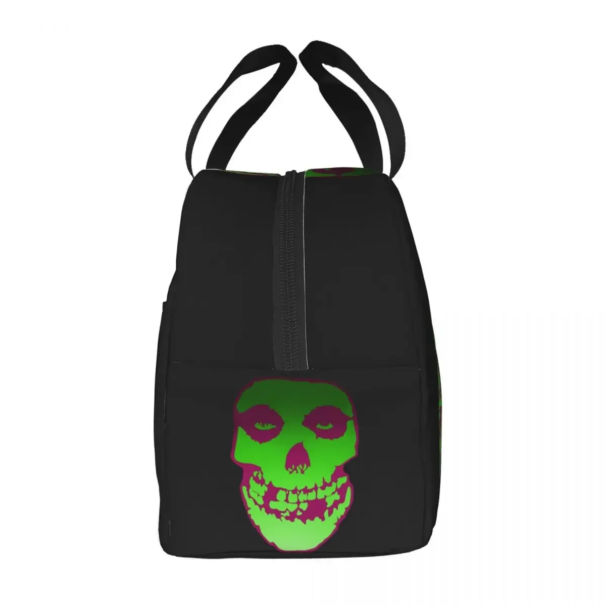 Custom Heavy  Misfits Skull Lunch Bag Men Women Thermal Cooler Insulated  Box for Kids School