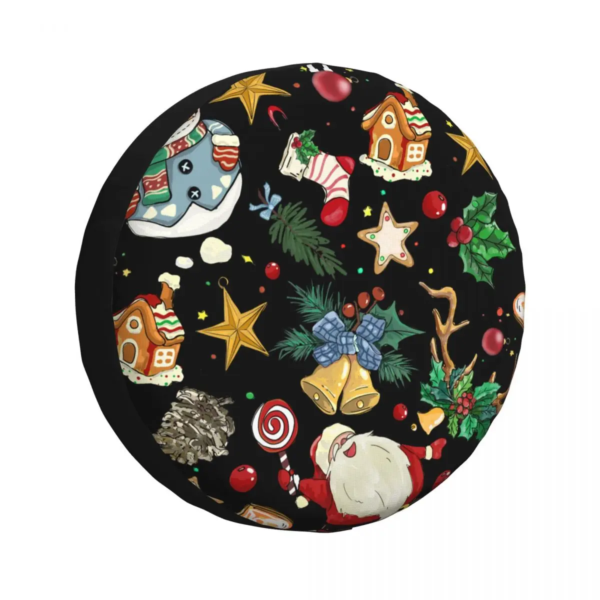 Santa Claus Snowman Spare Tire Cover for Suzuki Mitsubish SUV RV Car Wheel Protectors Accessories 14