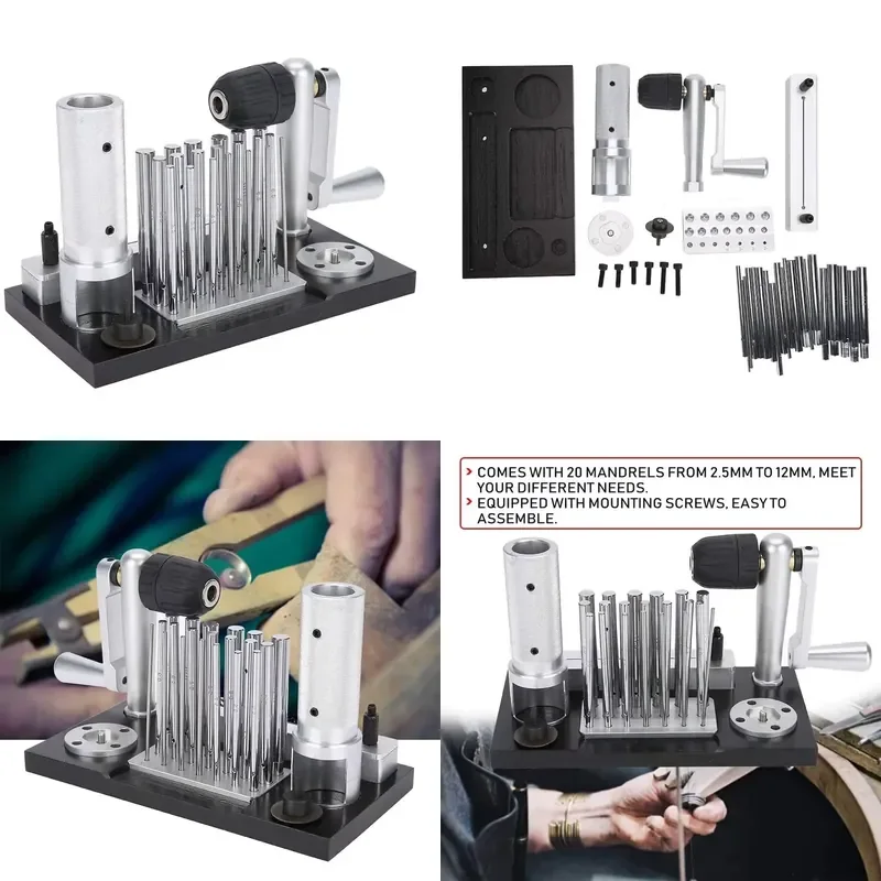 Jump Ring Maker Professional Ring Jewelry Maker Tool Ring Maker Tool Stainless Steel Manual Wire Drawing Machine Bending