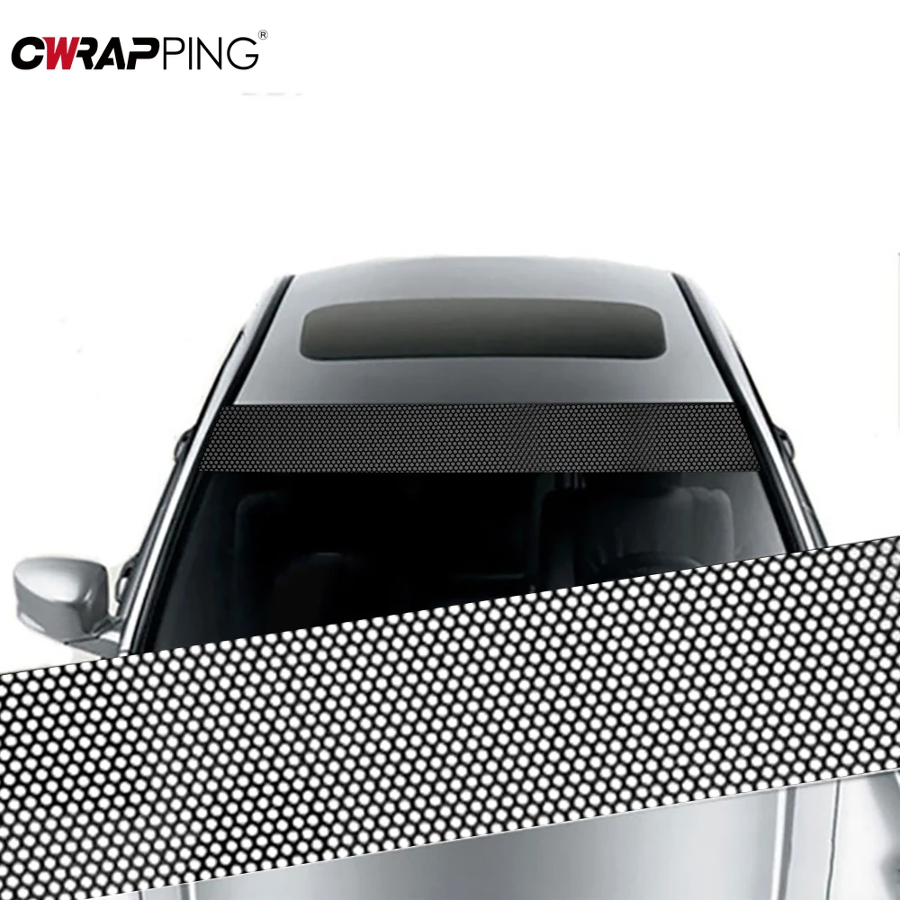 Car Front Windshield Sunshade Stickers 3D Vinyl Film Sunshade Decorative Stickers for Auto Front Windshield Decorative Sticker