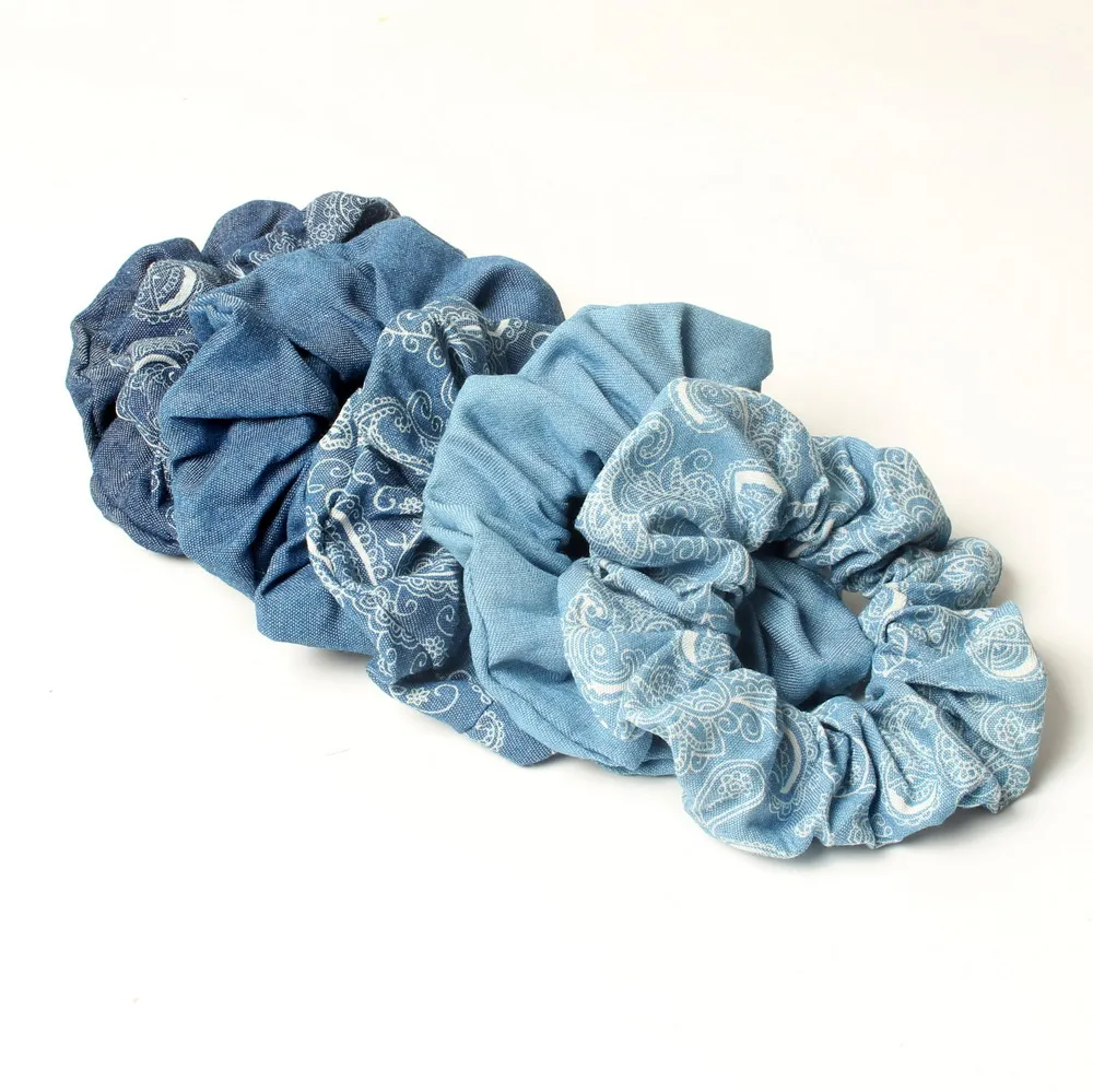 3PK Denim Scrunchie… - image